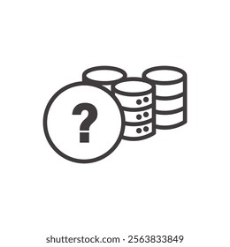 Missing Data Icon Depicting a Broken Chart in Black and White