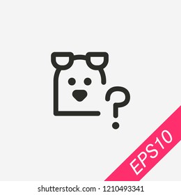 Missing dog icon isolated on background. Pet symbol modern, simple, vector, icon for website design, mobile app, ui. Vector Illustration