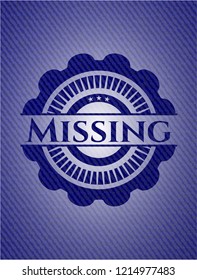 Missing emblem with denim texture