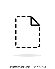 Missing file icon on white background. Vector illustration.