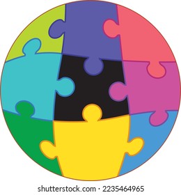 Ilustración del vector de piezas de jigsaw ausente