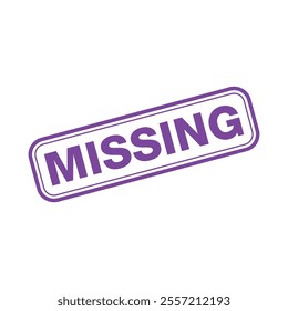 Missing Letter Rubber Stamp Vector Template