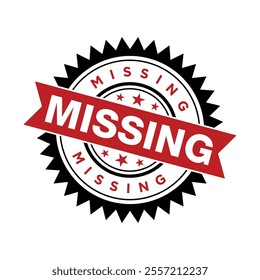 Missing Letter Rubber Stamp Vector Template