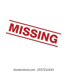 Missing Letter Rubber Stamp Vector Template