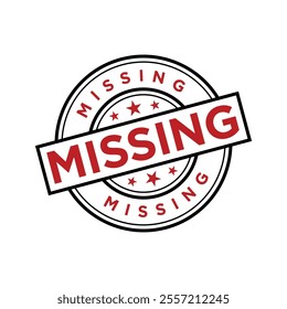 Missing Letter Rubber Stamp Vector Template