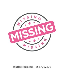 Missing Letter Rubber Stamp Vector Template