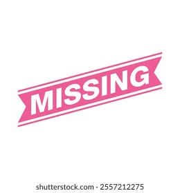 Missing Letter Rubber Stamp Vector Template