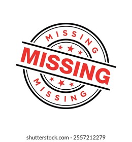 Missing Letter Rubber Stamp Vector Template