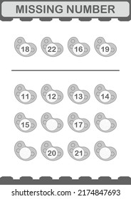 Missing number with Art Palette. Worksheet for kids