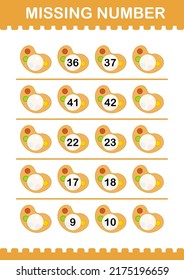 Missing number with Art Palette. Worksheet for kids