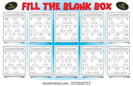 Missing number worksheet for children