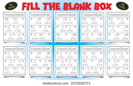 Missing number worksheet for children
