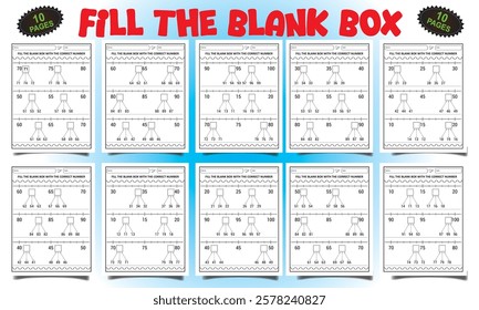 Missing number worksheet for children