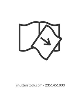 Icono de páginas faltantes aislado en fondo blanco. Símbolo gráfico moderno, simple, vector, icono para el diseño de sitios web, aplicación móvil, ui. Ilustración vectorial