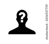 Missing person icon isolated sign symbol template