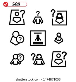 missing person icon isolated sign symbol vector illustration - Collection of high quality black style vector icons
