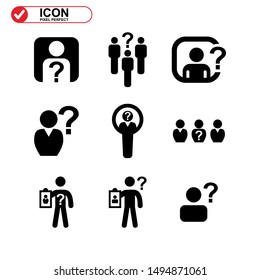 Missing Person Icon Isolated Sign Symbol Vector Illustration - Collection Of High Quality Black Style Vector Icons
