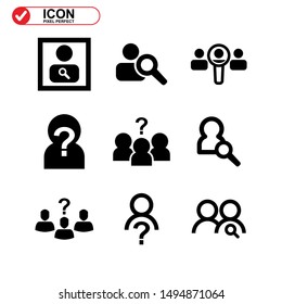 missing person icon isolated sign symbol vector illustration - Collection of high quality black style vector icons

