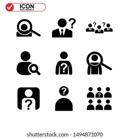 Missing Person Icon Isolated Sign Symbol Vector Illustration - Collection Of High Quality Black Style Vector Icons
