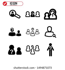 Missing Person Icon Isolated Sign Symbol Vector Illustration - Collection Of High Quality Black Style Vector Icons
