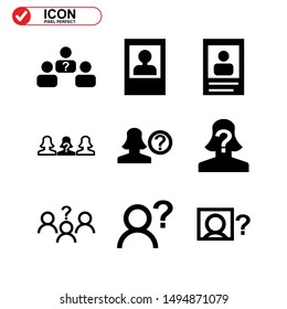 missing person icon isolated sign symbol vector illustration - Collection of high quality black style vector icons
