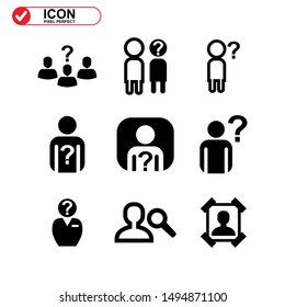 Missing Person Icon Isolated Sign Symbol Vector Illustration - Collection Of High Quality Black Style Vector Icons
