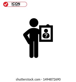 missing person icon isolated sign symbol vector illustration - high quality black style vector icons
