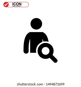 missing person icon isolated sign symbol vector illustration - high quality black style vector icons
