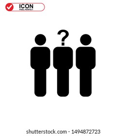 missing person icon isolated sign symbol vector illustration - high quality black style vector icons
