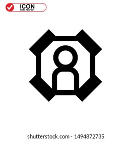 missing person icon isolated sign symbol vector illustration - high quality black style vector icons
