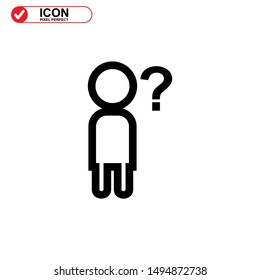 missing person icon isolated sign symbol vector illustration - high quality black style vector icons
