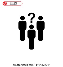 missing person icon isolated sign symbol vector illustration - high quality black style vector icons
