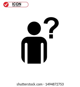 missing person icon isolated sign symbol vector illustration - high quality black style vector icons
