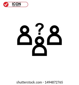 missing person icon isolated sign symbol vector illustration - high quality black style vector icons
