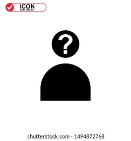 missing person icon isolated sign symbol vector illustration - high quality black style vector icons

