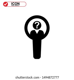 missing person icon isolated sign symbol vector illustration - high quality black style vector icons
