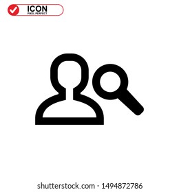 Missing Person Icon Isolated Sign Symbol Vector Illustration - High Quality Black Style Vector Icons
