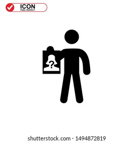missing person icon isolated sign symbol vector illustration - high quality black style vector icons
