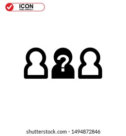 missing person icon isolated sign symbol vector illustration - high quality black style vector icons
