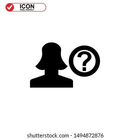 missing person icon isolated sign symbol vector illustration - high quality black style vector icons
