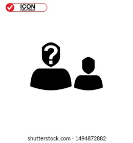 missing person icon isolated sign symbol vector illustration - high quality black style vector icons
