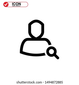 missing person icon isolated sign symbol vector illustration - high quality black style vector icons
