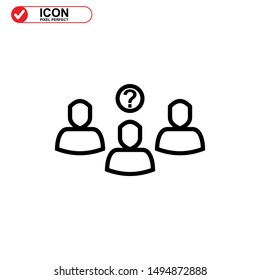 missing person icon isolated sign symbol vector illustration - high quality black style vector icons
