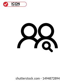 missing person icon isolated sign symbol vector illustration - high quality black style vector icons
