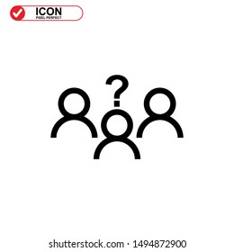 missing person icon isolated sign symbol vector illustration - high quality black style vector icons
