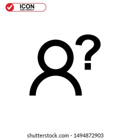 missing person icon isolated sign symbol vector illustration - high quality black style vector icons
