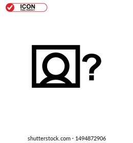 missing person icon isolated sign symbol vector illustration - high quality black style vector icons
