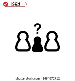 missing person icon isolated sign symbol vector illustration - high quality black style vector icons
