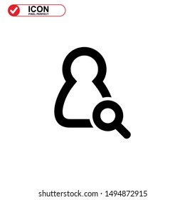 missing person icon isolated sign symbol vector illustration - high quality black style vector icons
