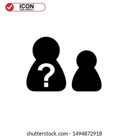 missing person icon isolated sign symbol vector illustration - high quality black style vector icons
